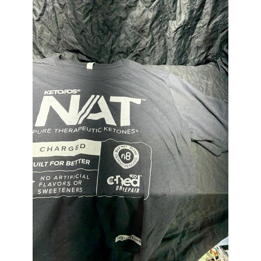 Pruvit Shirt Size Large KETO OS NAT Swag Gray  Hacked Unisex